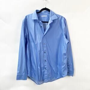 Banana Republic Large Mens Blue Long Sleeve Button Down Dress Shirt